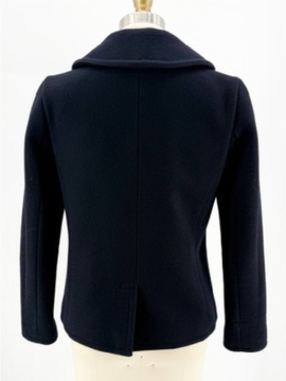 NLST NAVY thick wool blend military nautical peacoat Small - Picture 4 of 13